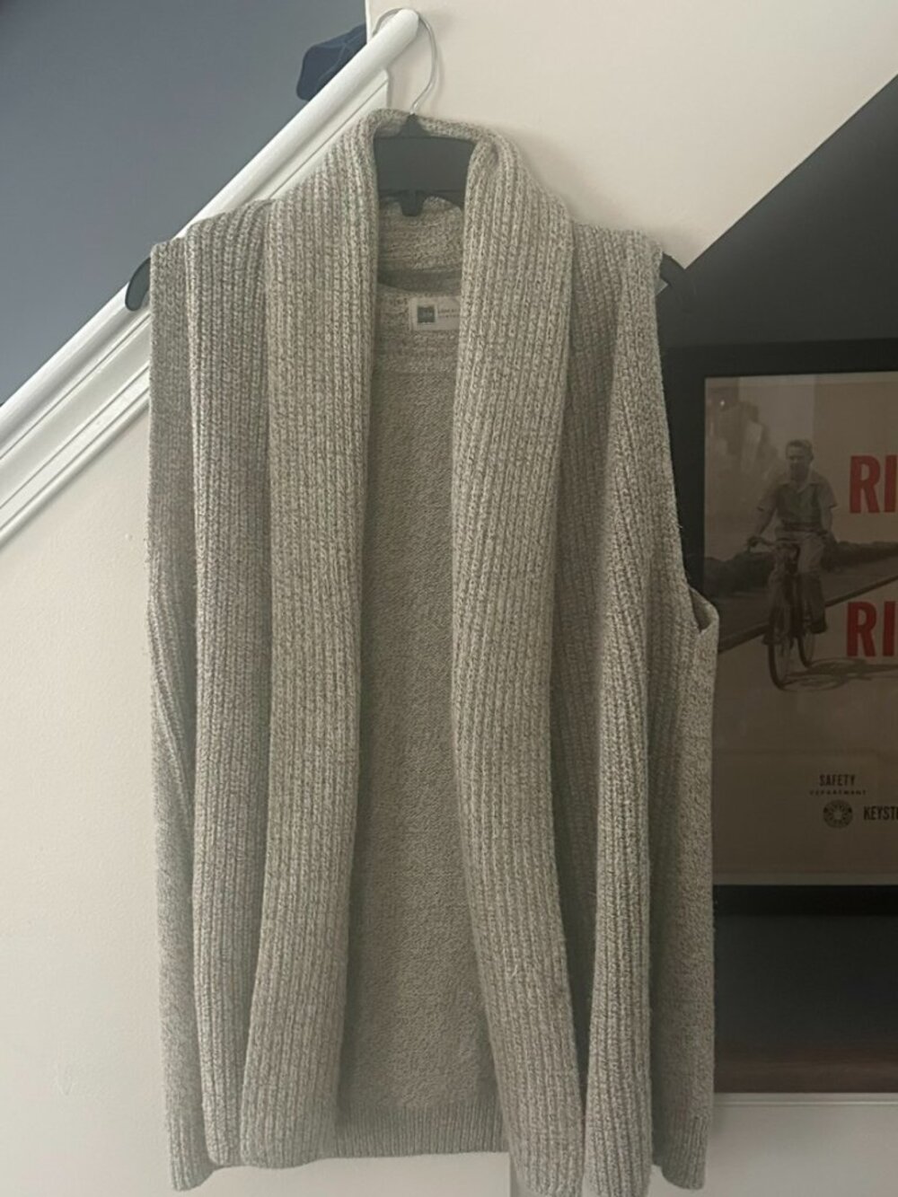 Look by M New York Gray Knit Sweater Tunic/Cardigan - One Size